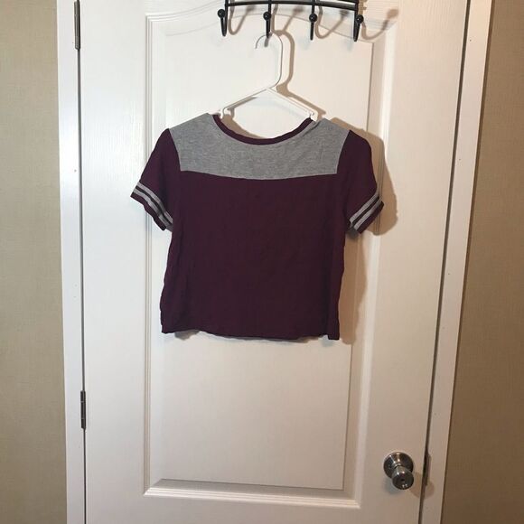 Justice active crop top size 12 girls burgundy - Picture 5 of 9